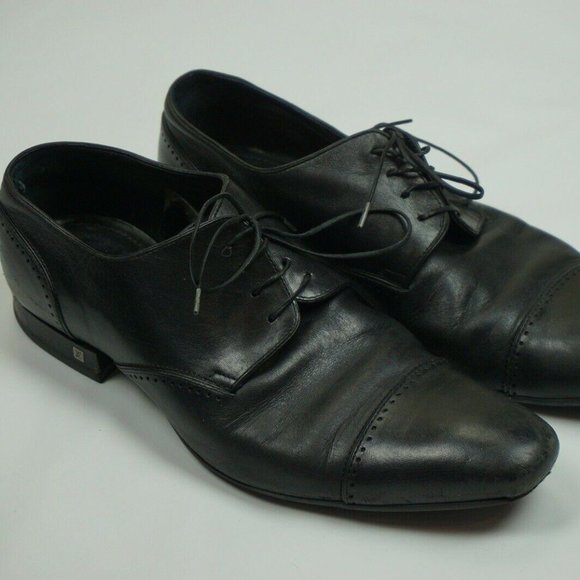 Louis Vuitton “Phat” Black Leather Boroque Cap Toe - Picture 1 of 8